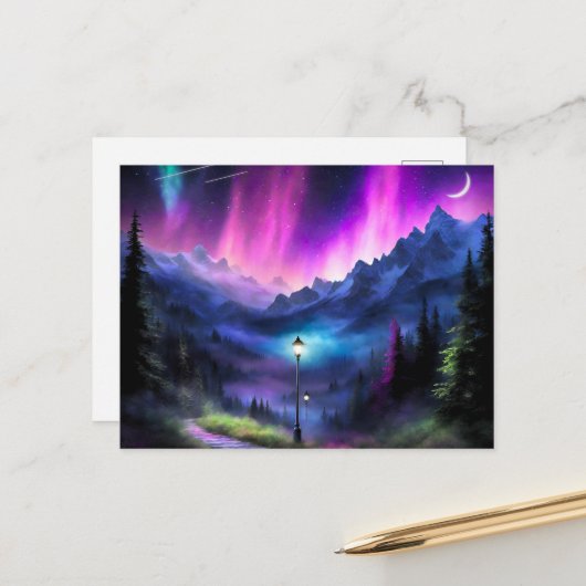 Doorverwezen bos briefkaart (Voorkant / Achterkant in situ)