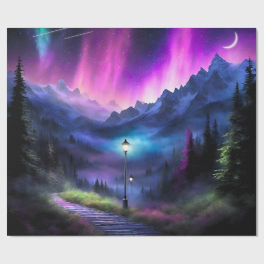 Doorverwezen bos cadeaupapier (Vlak)