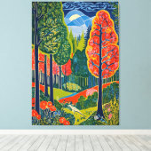 Doorverwezen bos canvas afdruk (Insitu (Houten vloer))