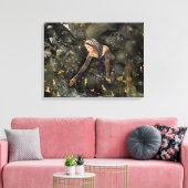 Doorverwezen bos canvas afdruk (Insitu (Woonkamer))