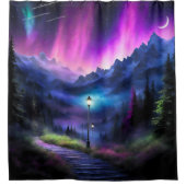 Doorverwezen bos douchegordijn (Voorkant)