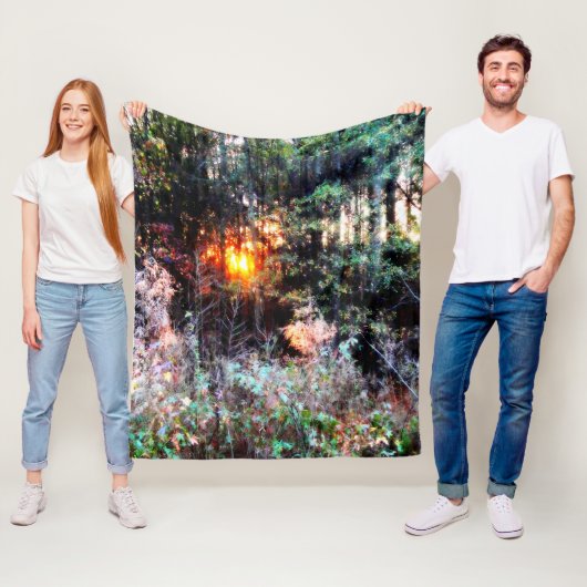 Doorverwezen bos fleece deken (In situ)