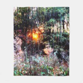 Doorverwezen bos fleece deken