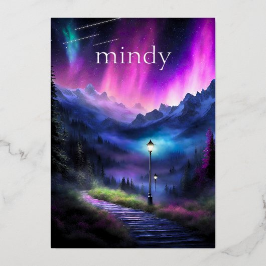 Doorverwezen bos folie uitnodiging (Voorkant)