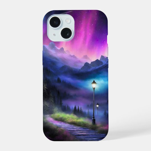 Doorverwezen bos iPhone 15 case (Achterkant)