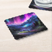 Doorverwezen bos kartonnen onderzetters (Gebogen)