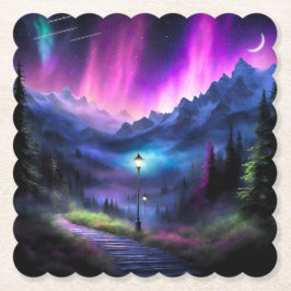 Doorverwezen bos kartonnen onderzetters