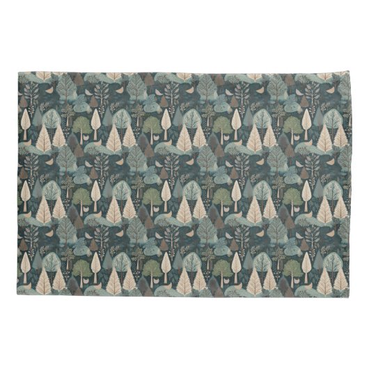 Doorverwezen bos kussensloop (Achterkant)