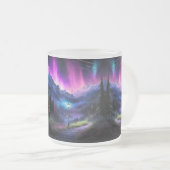 Doorverwezen bos matglas koffiemok (Voorkant rechts)