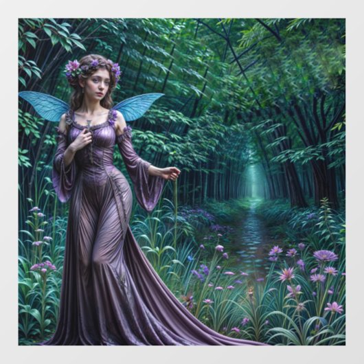 Doorverwezen bos raamsticker (Vel)