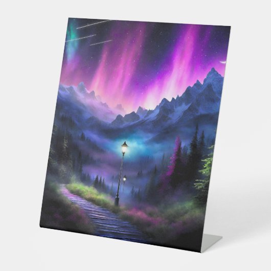 Doorverwezen bos reclamebord met voetstuk (Voorkant)