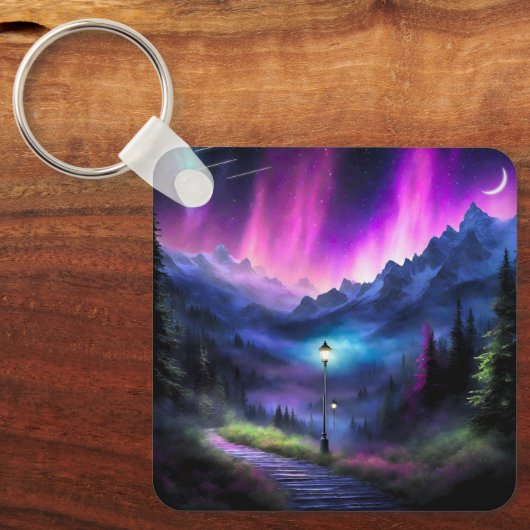 Doorverwezen bos sleutelhanger (Voorkant)