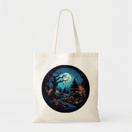 Doorverwezen bos tote bag