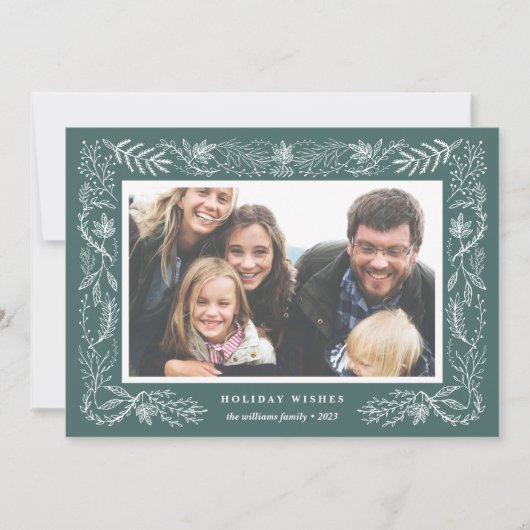 Doorverwezen bos | Vakantieknopkaart Feestdagenkaart (Voorkant)