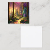 Doorverwezen bos vierkante visitekaartje (Voorkant / Achterkant)