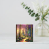 Doorverwezen bos vierkante visitekaartje (Staand voorkant)