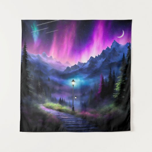 Doorverwezen bos wandkleed (Voorkant)