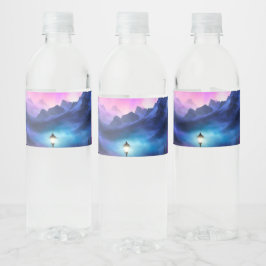 Doorverwezen bos waterfles etiket