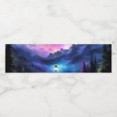 Doorverwezen bos waterfles etiket (Enkel label)