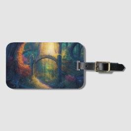 Doorverwezen bostuin | Digitale kunst Bagagelabel