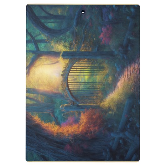 Doorverwezen bostuin | Digitale kunst Klembord (Achterkant)