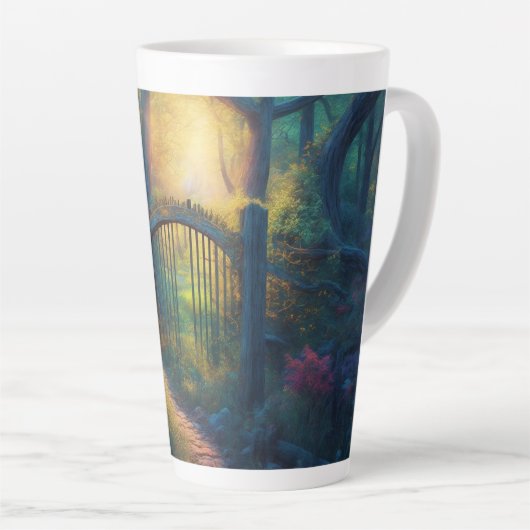 Doorverwezen bostuin | Digitale kunst Latte Mok (Rechterhoek)