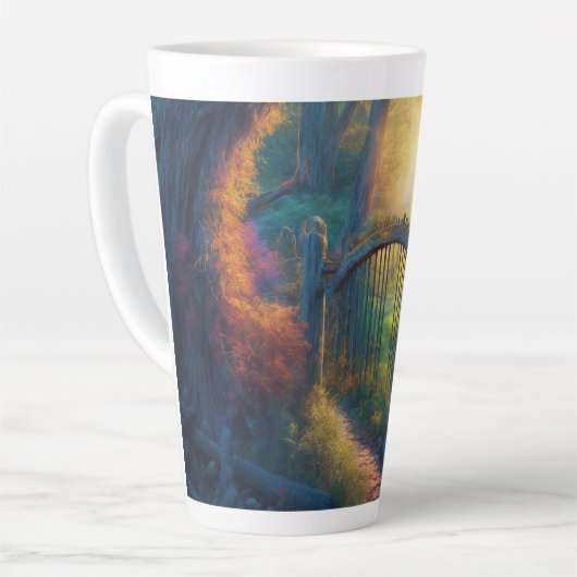 Doorverwezen bostuin | Digitale kunst Latte Mok (Linkerhoek)