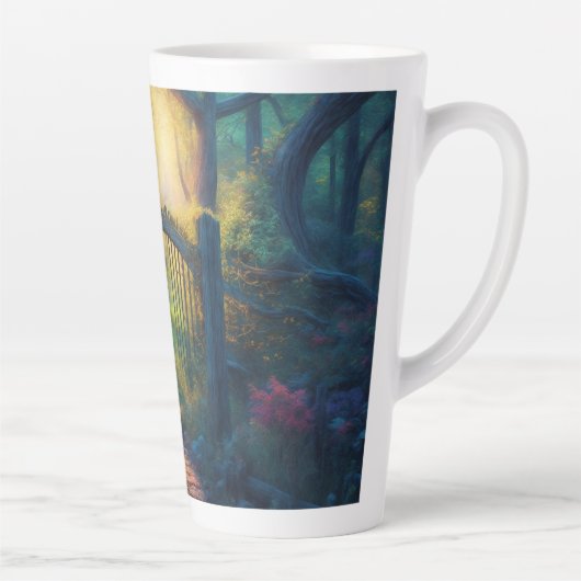 Doorverwezen bostuin | Digitale kunst Latte Mok (Rechts)