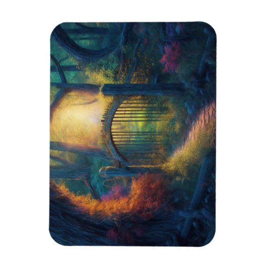 Doorverwezen bostuin | Digitale kunst Magneet (Verticaal)