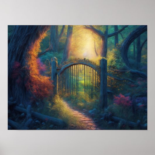 Doorverwezen bostuin | Digitale kunst Poster (Voorkant)