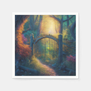 Doorverwezen bostuin   Papier van Napels Servet