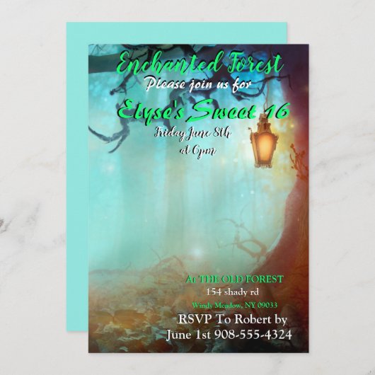 Doorverwezen boszijnen kaart (Voorkant / Achterkant)