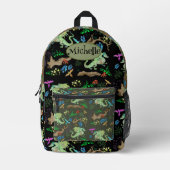 Doorverwezen Forest Dragon Pattern Bedrukte Rugzak (Voorkant)