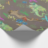 Doorverwezen Forest Dragon Pattern Cadeaupapier (Hoek)