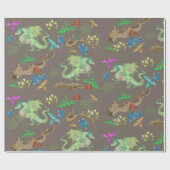 Doorverwezen Forest Dragon Pattern Cadeaupapier (Vlak)