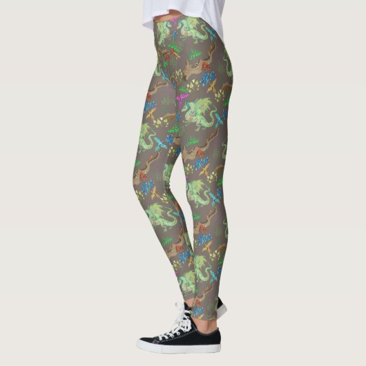 Doorverwezen Forest Dragon Pattern Leggings (Links)