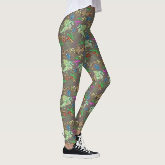 Doorverwezen Forest Dragon Pattern Leggings (Rechts)