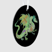 Doorverwezen Forest Dragon Pattern Ornament (voorkant)