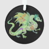 Doorverwezen Forest Dragon Pattern Ornament (achterkant)