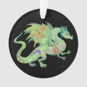 Doorverwezen Forest Dragon Pattern Ornament (voorkant)