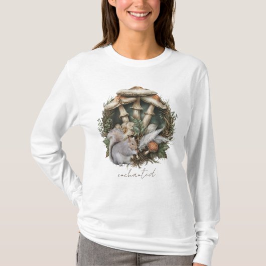 Doorverwezen paddenstoelen t-shirt (Voorkant)