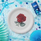 Doorverwezen Roos Papieren Bordje (Feest)