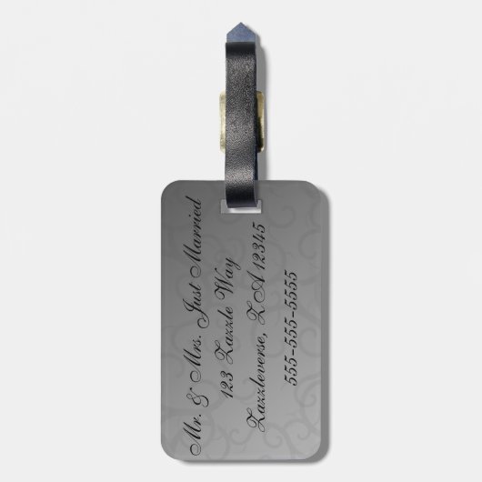 Doorverwezen Rozen Bagagelabel (Achterkant verticaal)