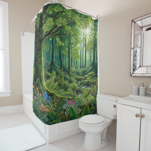 Doorverwezen wolkengordijn douchegordijn (In situ)