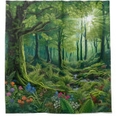 Doorverwezen wolkengordijn douchegordijn (Voorkant)