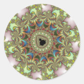 Doorvoer - Fractal Ronde Sticker (Voorkant)
