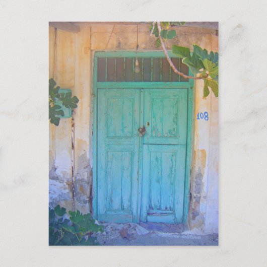 Doorway in Rhodes, Griekenland Briefkaart (Voorkant)