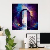 Doorway to Faraway - Abstract Mystiek Ontwerp Poster (Thuiskantoor)