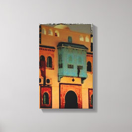Doorway, Tunesië, Noord-Afrika Canvas Afdruk