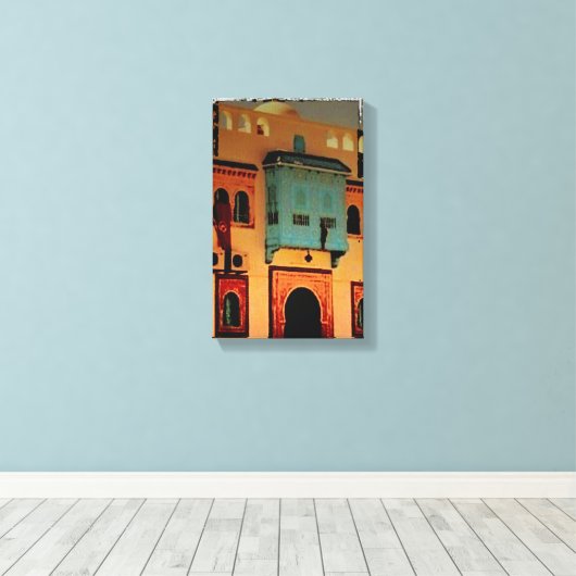 Doorway, Tunesië, Noord-Afrika Canvas Afdruk (Insitu (Houten vloer))